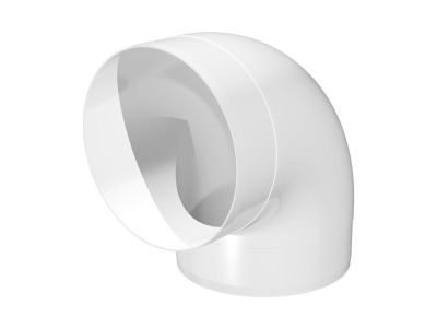Колено для воздуховодов ПВХ круглое 10ККП (D=100mm)